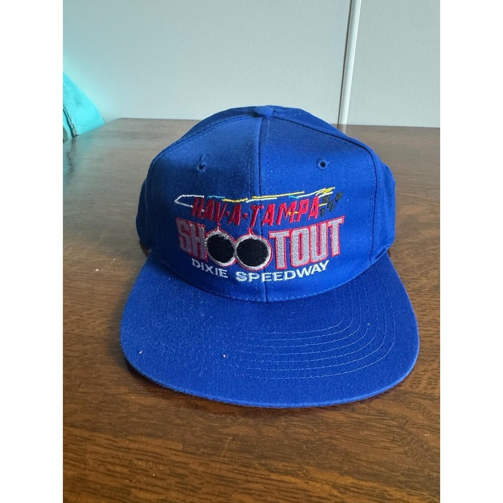 VTG Nissin‎ Hava-Tampa Shootout Hat Cap Snapback OSFA Blue Dixie Speedway Mens